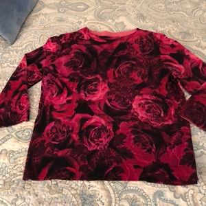 Talbots vintage floral sweater